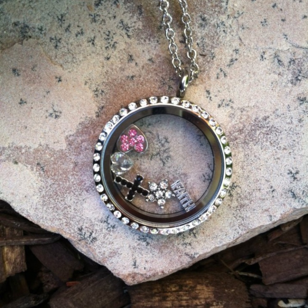 Faith charm locket
